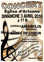 03/04/2016 : Concert avec les Dames de Choeur  Artonne